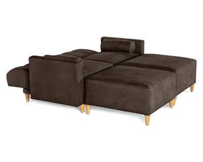 Foto 3 | Foto 3 | Sala De 4 Módulos Makora Kieran Con Memory Foam Color Chocolate Chenille Respaldo Reclinable De 3 Posiciones