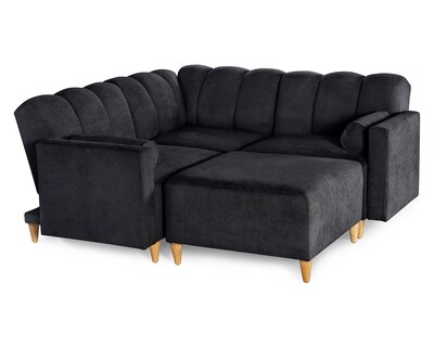 Foto 5 | Foto 5 | Sala De 4 Módulos Makora Kieran Con Memory Foam Color Negro Chenille Respaldo Reclinable De 3 Posiciones