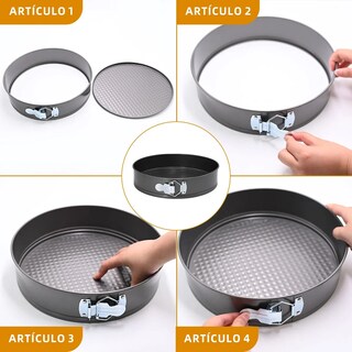 Foto 4 | Foto 4 | ''7 Moldes Para Pastel Desmontables Tartas Postre Reposteria Negros ''