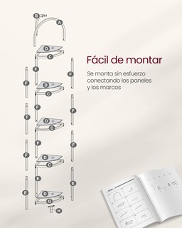 Foto 8 | Foto 8 | Estantería Esquinera De 5 Niveles Librería Estantería Para Baño Soporte Para Plantas