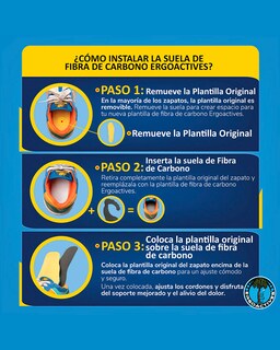 Foto 3 | Foto 3 | Plantillas De Fibra De Carbono Para Fascitis Plantar (1 Par)