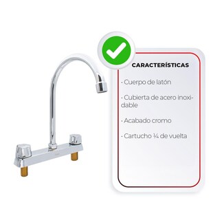 Foto 6 | Foto 6 | Mezcladora De 8” Para Cocina Con Cuello Curvo Primo Esencial Iusa