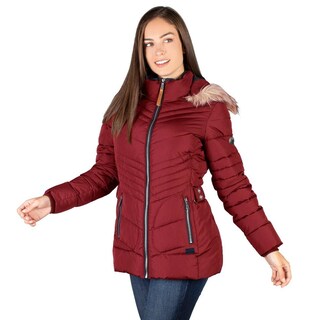 Foto 3 | Foto 3 | Chamarra Capitonada Mujer Premium Vino