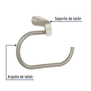 Foto 2 | Foto 2 | Toallero De Argolla Laton Acabado Satinado 45222 Foset