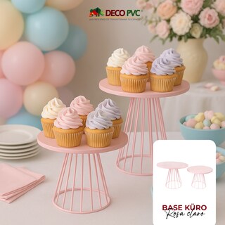 Foto 3 | Foto 3 | Base Kuro Para Pastel / Set 2pzas / Decoración Para Eventos Rosa