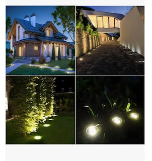 Foto 3 | Foto 3 | Luces Solares Blancas Luces Exteriores De Jardín 16 Leds Estructura Blanco
