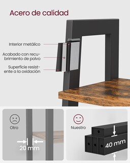 Foto 8 | Foto 8 | Estantería De Escalera De 4 Niveles Para Sala Dormitorio Cocina Oficina En Casa Marco Metálico Industrial