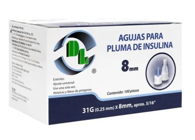 Foto 1 | Foto 1 | Caja 100 Agujas Para Pluma De Insulina Calibre 31gx8mm