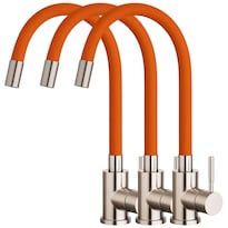 Grifo Manual Para Cocina Ventdepot Mxkbo-003 3 Piezas Naranja