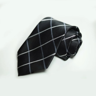 Foto 4 | Foto 4 | ''classic Set Corbata Pañuelo Mancuernilla Hombre 5 Piezas Negra Rallada ''