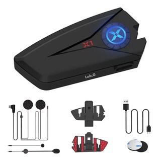 Foto 1 | Foto 1 | ''intercomunicador Para Casco Motocicleta Audífonos Bluetooth5.3 Ip67 Xgp X1 ''