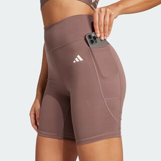 Foto 6 | Foto 6 | Mallas Cortas Optime Essentials Stash Pocket 7 Pulgadas Adidas Café Mujer