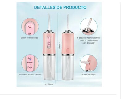 Foto 4 | Foto 4 | Irrigador Bucales Limpiador Traje De Recarga Dental Portátil