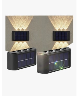 Foto 1 | Foto 1 | Lámpara Solar De Pared 2pzs Luces De Patio Lamparas Para Patio Lamparas Solares Para Patio Y Jardin Focos Para Jardin