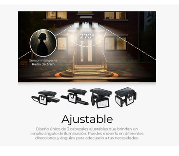 Foto 4 | Foto 4 | 2pzs Luz Lámpara Solar Focos Led De Pared Exteriores Sensor