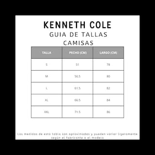 Foto 4 | Foto 4 | Camisa Hombre Kenneth Cole Kcoi24cams16 Azul Marino Slim Fit Algodón