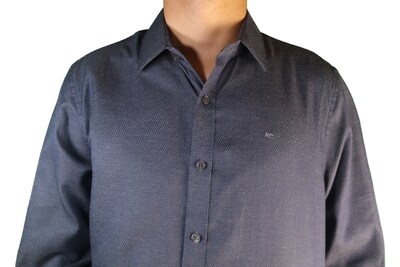 Foto 2 | Foto 2 | Camisa Hombre Kenneth Cole Kcoi24cams24 Azul Slim Fit Casual