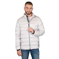 Chamarra Capitonada De Pluma Hombre Premium Plateado