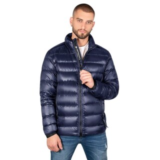 Foto 1 | Foto 1 | Chamarra Capitonada De Pluma Hombre Premium Azul Marino
