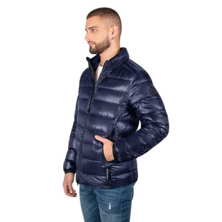 Foto 3 | Foto 3 | Chamarra Capitonada De Pluma Hombre Premium Azul Marino