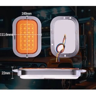 Foto 4 | Foto 4 | Plafon Rectangular 18 Led Arillo Gel Bisel Cromado 12-24v2pz