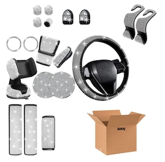 Foto 1 | Foto 1 | ''funda De Volante Con Accesorios De Mujer Para Auto 19 Pzas Brillante Plateado ''