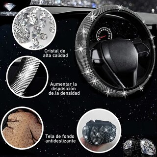 Foto 4 | Foto 4 | ''funda De Volante Con Accesorios De Mujer Para Auto 19 Pzas Brillante Plateado ''