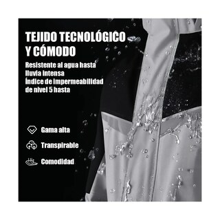 Foto 2 | Foto 2 | Impermeable Motocicleta Reflejante Con Capucha Talla 3eg Eo Safe Imports Esi-21605 Gris