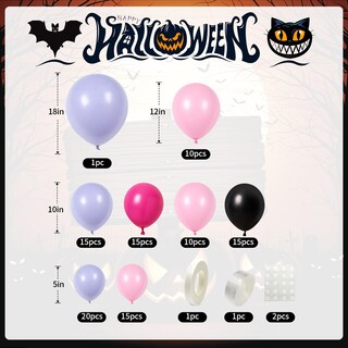 Foto 2 | Foto 2 | El Kit De Guirnaldas Con Forma De Arco Y Guirnaldas Para Halloween Ya Está Listo Con 109 Globos - Venta Internacional.