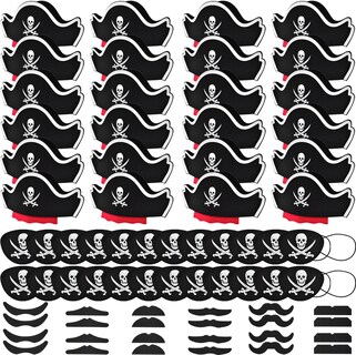 Foto 1 | Foto 1 | Set De Disfraces De Pirata Halatool 72 Piezas Para Niños: Sombreros Bigotes - Venta Internacional.