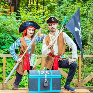 Foto 5 | Foto 5 | Set De Disfraces De Pirata Halatool 72 Piezas Para Niños: Sombreros Bigotes - Venta Internacional.