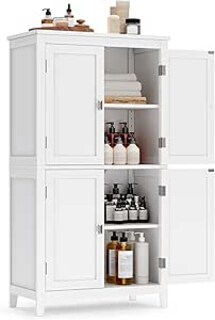 Foto 1 | Foto 1 | Mueble De Baño Armario De Cocina Con 4 Puertas Estantes Ajustables 30 X 60 X 110 Cm