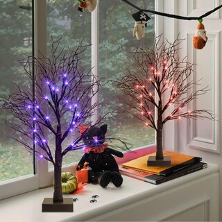 Foto 4 | Foto 4 | Tocador Para Árbol De Halloween Negro Con Led Naranja Y Morado De 22 Pulgadas - Venta Internacional.