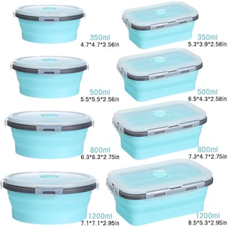 Foto 2 | Foto 2 | Recipientes De Almacenamiento De Alimentos Yaomiao  Paquete De 16 Con Tapa De Silicona - Venta Internacional.