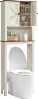 Foto 1 | Foto 1 | Colección - Armario Sobre El Inodoro Organizador De Baño Con Puertas De Granero Estante Ajustable