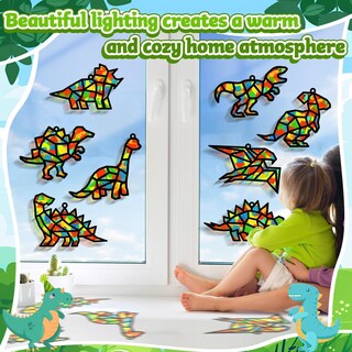 Foto 4 | Foto 4 | Kit De Manualidades Con Dinosaurios Suncatchers Lonfliness 32 Juegos De Bricolaje Para Niños - Venta Internacional.