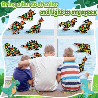 Foto 6 | Foto 6 | Kit De Manualidades Con Dinosaurios Suncatchers Lonfliness 32 Juegos De Bricolaje Para Niños - Venta Internacional.