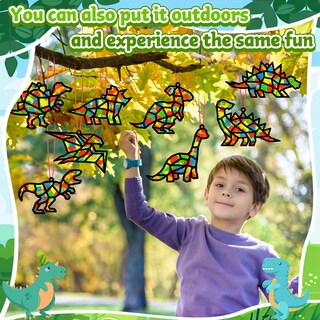 Foto 7 | Foto 7 | Kit De Manualidades Con Dinosaurios Suncatchers Lonfliness 32 Juegos De Bricolaje Para Niños - Venta Internacional.