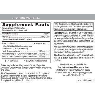 Foto 3 | Foto 3 | Suplemento D'adamo Personalized Nutrition Polyflora B 120 Vcaps - Venta Internacional.