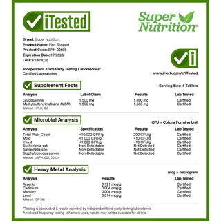 Foto 4 | Foto 4 | Suplemento Alimenticio Supernutrition Flex Support De Glucosamina 90 Comprimidos - Venta Internacional.