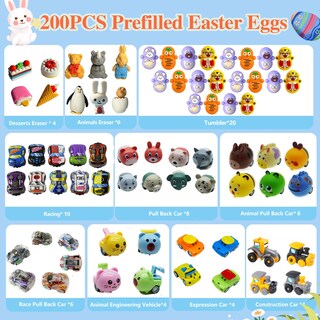Foto 3 | Foto 3 | Huevos De Pascua Prellenados Sqzuwit 200 Unidades Con Juguetes Y Pegatinas - Venta Internacional.