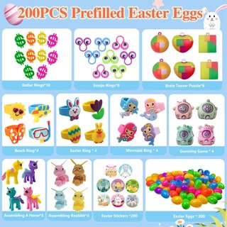 Foto 5 | Foto 5 | Huevos De Pascua Prellenados Sqzuwit 200 Unidades Con Juguetes Y Pegatinas - Venta Internacional.