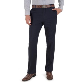 Foto 1 | Foto 1 | Pantalón De Vestir Yale Sin Pinzas Regular Fit Cintura Ajustable 0342 Azul Marino