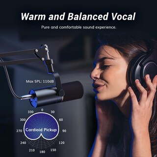 Foto 2 | Foto 2 | Micrófono Dinámico Tonor Td510+ Xlr/usb Para Podcast Blanco - Venta Internacional.