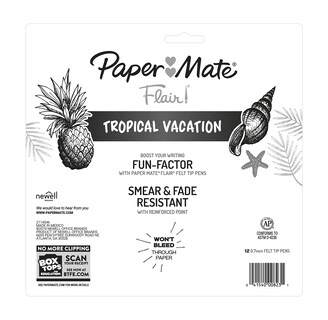 Foto 7 | Foto 7 | Bolígrafos Con Punta De Fieltro Paper Mate Flair Punta Mediana 0 7 Mm 12 Unidades - Venta Internacional.