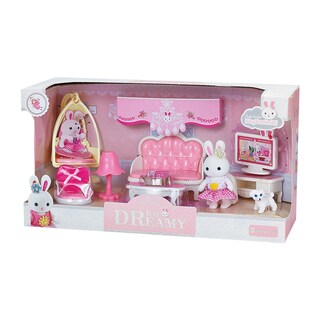 Foto 1 | Foto 1 | Juguete Set Casa De Muñecas Conejitos Sala Con Sofá Tv Columpio Accesorios Y Figuras Incluidas