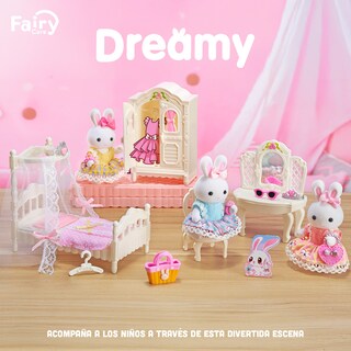 Foto 3 | Foto 3 | Juguete Set Casa De Muñecas Conejitos Dormitorio Con Muebles Y Figuras Incluidas