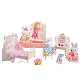 Foto 4 | Foto 4 | Juguete Set Casa De Muñecas Conejitos Dormitorio Con Muebles Y Figuras Incluidas