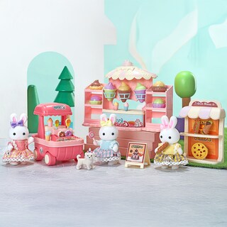 Foto 1 | Foto 1 | Juguete Casa De Muñecas Set Estación De Postres Con Carrito De Helados Pizza Accesorios Y Conejitos Incluidos