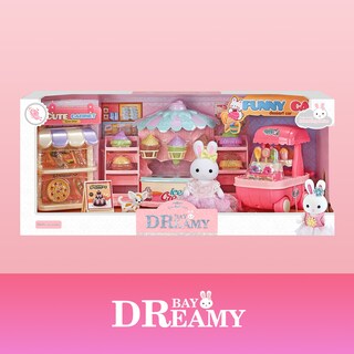 Foto 2 | Foto 2 | Juguete Casa De Muñecas Set Estación De Postres Con Carrito De Helados Pizza Accesorios Y Conejitos Incluidos